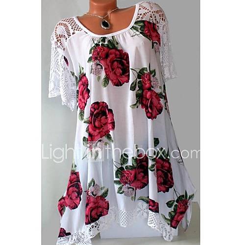 Dames Kant T Shirt Bloemen Wijn Xxxl huismerk kopen in de aanbieding Dames Kant T Shirt Bloemen Wijn Xxxl huismerk kopen in de aanbieding