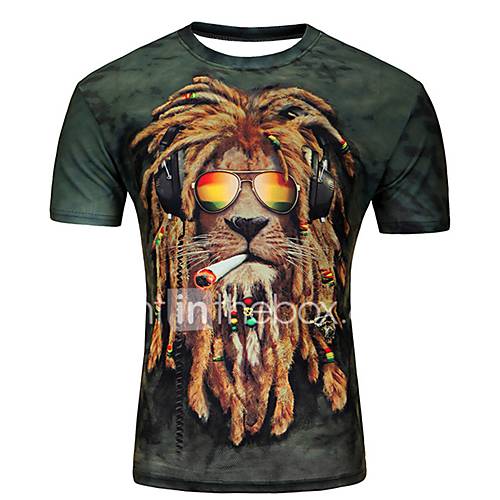 Heren Print T Shirt 3D Dier huismerk kopen in de aanbieding Heren Print T Shirt 3D Dier huismerk kopen in de aanbieding