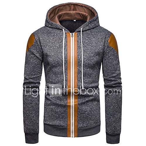 Heren Dagelijks Standaard Lente Herfst Winter Normaal Jack Effen Capuchon Lange Mouw Katoen Polyester Patchwork Zwart Donkergrijs Lichtgrijs Xl Xxl Xxxl huismerk kopen in de aanbieding Heren Dagelijks Standaard Lente Herfst Winter Normaal Jack Effen Capuchon Lange Mouw Katoen Polyester Patchwork Zwart Donkergrijs Lichtgrijs Xl Xxl Xxxl huismerk kopen in de aanbieding
