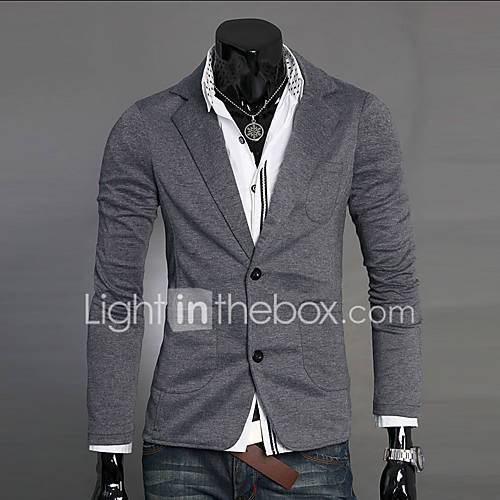 Heren Blazer Effen V Hals Polyester Zwart Donkergrijs Lichtgrijs L Xl Xxl huismerk kopen in de aanbieding