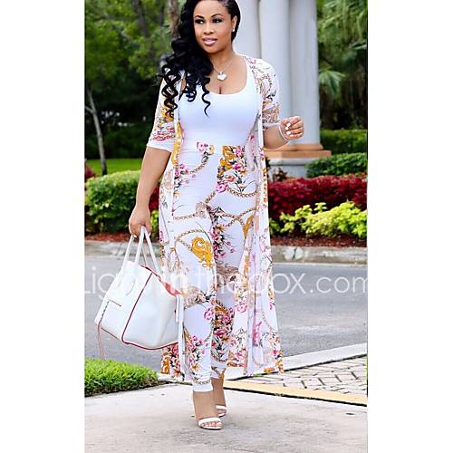 Dames Lang Set Pantalon Print Bloemen huismerk kopen in de aanbieding