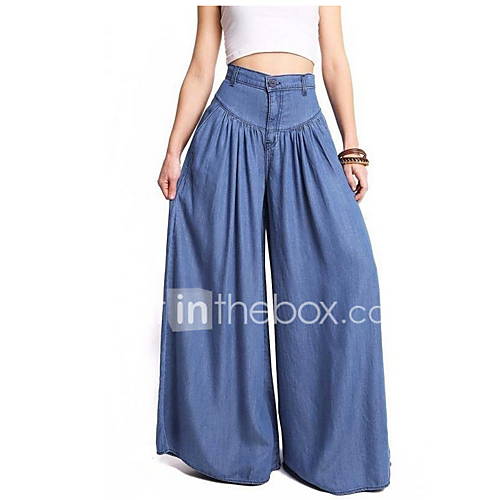 Dames Standaard Bootcut Breed Been Broek Effen Blauw Ruimvallend huismerk kopen in de aanbieding Dames Standaard Bootcut Breed Been Broek Effen Blauw Ruimvallend huismerk kopen in de aanbieding