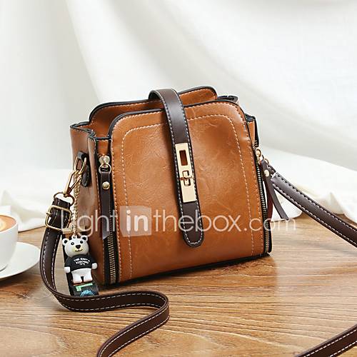 Dames Tassen Pu Crossbodytas Beer Effen Kleur Zwart Rood Bruin huismerk kopen in de aanbieding