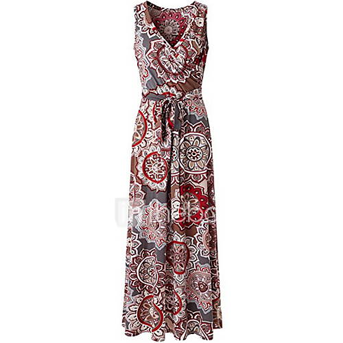 Dames Katoen Wijd Uitlopend Jurk Tribal Print V Hals Maxi huismerk kopen in de aanbieding Dames Katoen Wijd Uitlopend Jurk Tribal Print V Hals Maxi huismerk kopen in de aanbieding