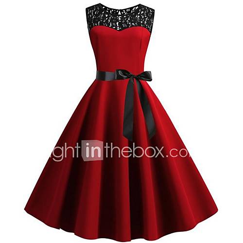 Dames Boven De Knie Een Lijnjurk Rood S M L Xl huismerk kopen in de aanbieding