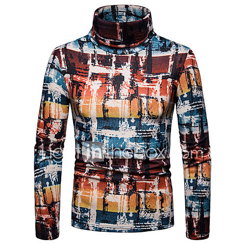 Heren Geometrisch Kleurenblok Pullover Herfst Winter Rood Geel L Xl Xxl huismerk kopen in de aanbieding