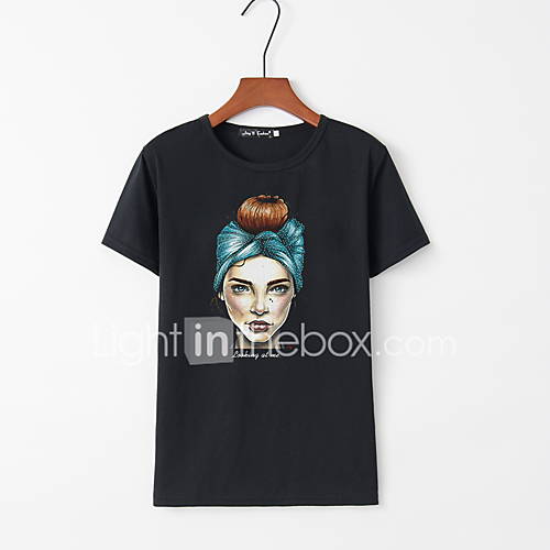 Dames T Shirt Portret Slank Wit huismerk kopen in de aanbieding