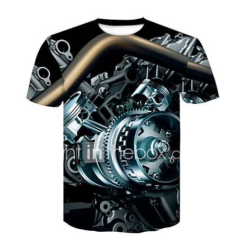 Heren Print T Shirt Geometrisch 3D Grafisch huismerk kopen in de aanbieding Heren Print T Shirt Geometrisch 3D Grafisch huismerk kopen in de aanbieding