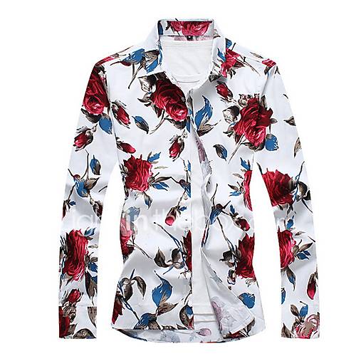 Heren Overhemd Katoen Bloemen Blauw Xxxl huismerk kopen in de aanbieding Heren Overhemd Katoen Bloemen Blauw Xxxl huismerk kopen in de aanbieding