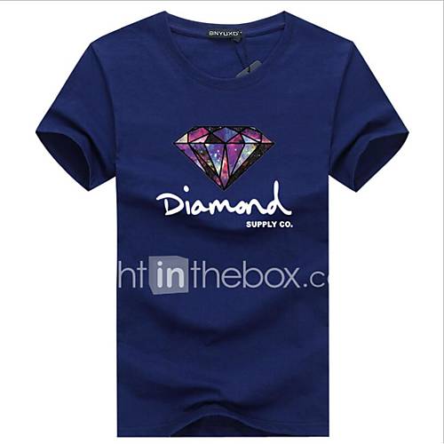 Heren Print T Shirt Katoen Effen Ronde Hals Wijn Xxxl huismerk kopen in de aanbieding