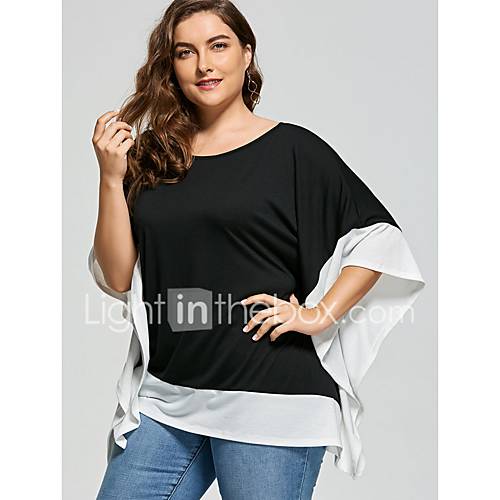Dames Grote Maten T Shirt Kleurenblok Zwart Xxxl huismerk kopen in de aanbieding Dames Grote Maten T Shirt Kleurenblok Zwart Xxxl huismerk kopen in de aanbieding