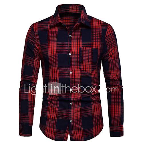 Heren Overhemd Ruitjes Slank Zwart huismerk kopen in de aanbieding