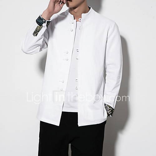 Heren Grote Maten Overhemd Effen Slank Zwart Xxxl huismerk kopen in de aanbieding