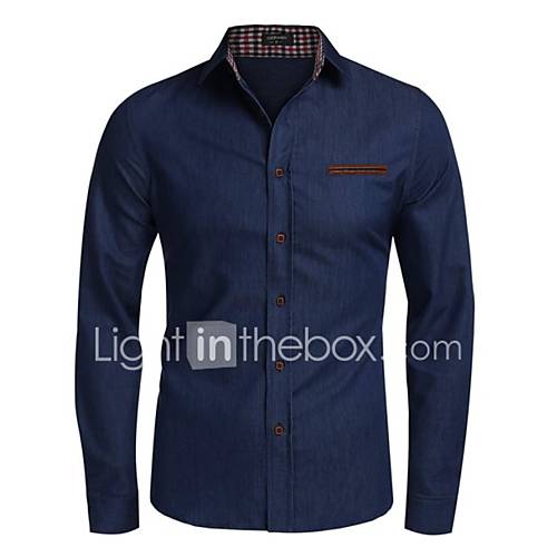 Heren Eu Vs Maat Overhemd Effen huismerk kopen in de aanbieding