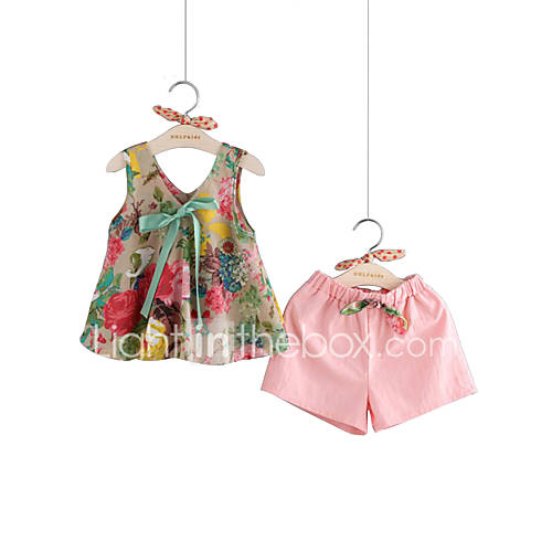 Peuter Meisjes Actief Street Chic Feest Dagelijks Effen Bloemen Strik Print Mouwloos Normaal Katoen Linnen Kledingset Blozend Roze huismerk kopen in de aanbieding Peuter Meisjes Actief Street Chic Feest Dagelijks Effen Bloemen Strik Print Mouwloos Normaal Katoen Linnen Kledingset Blozend Roze huismerk kopen in de aanbieding