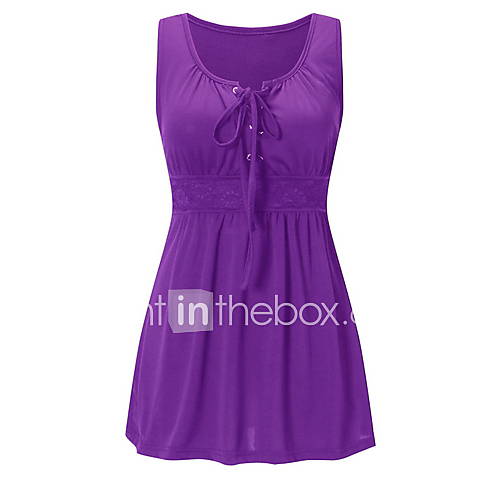 Dames Grote Maten T Shirt Effen Slank Fuchsia Xxxl huismerk kopen in de aanbieding