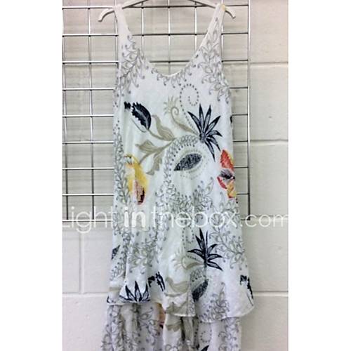 Dames Grote Maten Standaard Boho Schede Jurk Bloemen Bandje Tot De Knie Strand huismerk kopen in de aanbieding