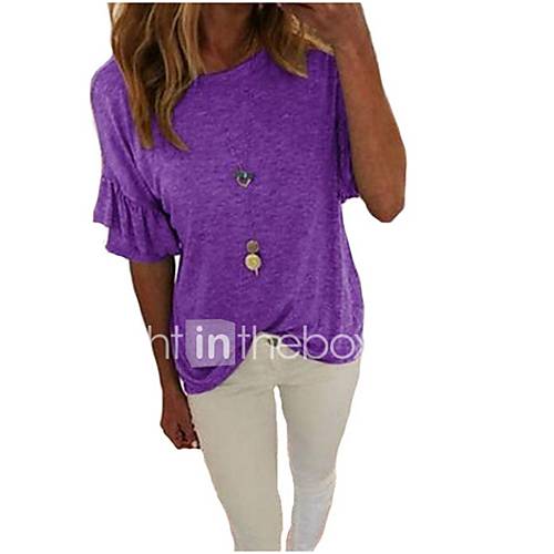 Dames Grote Maten T Shirt Effen Rood Xxxl huismerk kopen in de aanbieding