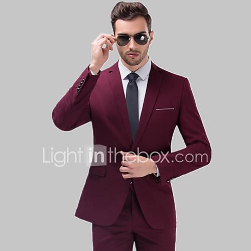 Smokings Getailleerd Standaard Pasvorm Inkeping Single Breasted Een Knoops Wol Polyester Effen huismerk kopen in de aanbieding Smokings Getailleerd Standaard Pasvorm Inkeping Single Breasted Een Knoops Wol Polyester Effen huismerk kopen in de aanbieding