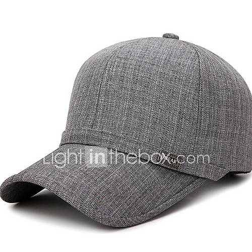 Heren Standaard Polyestereffen Honkbalpet Zwart Donkergrijs Lichtgrijs huismerk kopen in de aanbieding