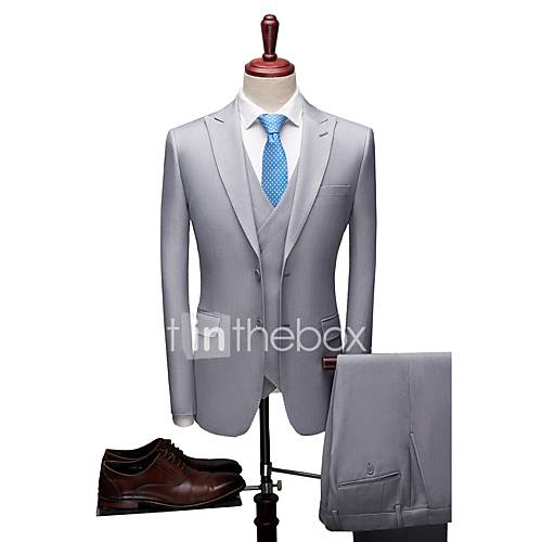 Blauw Lichtgrijs Donker Grijs Effen Standaard Pasvorm Polyester Pak Punt Single Breasted Twee Knoops Suits huismerk kopen in de aanbieding Blauw Lichtgrijs Donker Grijs Effen Standaard Pasvorm Polyester Pak Punt Single Breasted Twee Knoops Suits huismerk kopen in de aanbieding