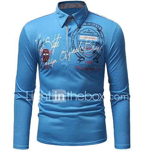 Heren Eu Vs Maat Polo Geometrisch Overhemdkraag Wit huismerk kopen in de aanbieding