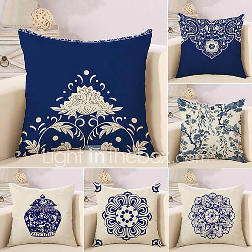 6 Stk Katoen Linnen Kussensloop Retro Nieuwigheid Stilleven Antiek Artistieke Stijl huismerk kopen in de aanbieding