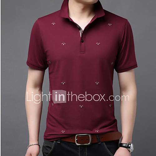 Heren T Shirt Effen Overhemdkraag Wit Xl huismerk kopen in de aanbieding