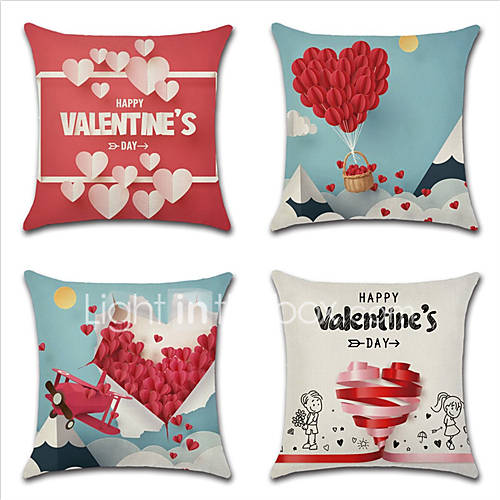 1 Stk Katoen Linnen Kussenhoes 3D Print Modern Informeel Modieus Kussen Gooien huismerk kopen in de aanbieding