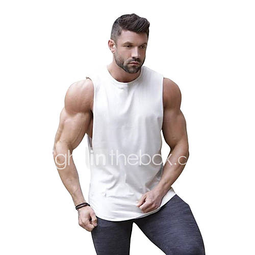 Heren Patchwork Singlet Katoen Kleurenblok Ronde Hals Wit Xl huismerk kopen in de aanbieding