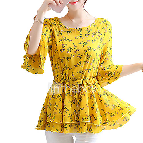 Dames Print Blouse Bloemen huismerk kopen in de aanbieding