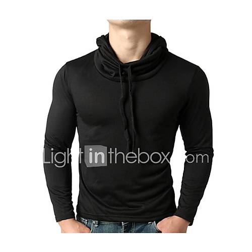 Heren Eu Vs Maat T Shirt Effen Capuchon Zwart huismerk kopen in de aanbieding