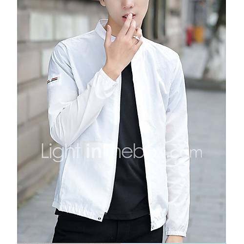 Heren Dagelijks Standaard Lente Herfst Normaal Jack Effen Opstaand Lange Mouw Polyester Wit Grijs Licht Blauw Xl Xxl Xxxl huismerk kopen in de aanbieding Heren Dagelijks Standaard Lente Herfst Normaal Jack Effen Opstaand Lange Mouw Polyester Wit Grijs Licht Blauw Xl Xxl Xxxl huismerk kopen in de aanbieding