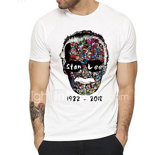 Heren T Shirt Grafisch Ronde Hals Slank huismerk kopen in de aanbieding