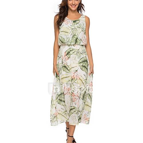 Dames Katoen Recht Jurk Maxi huismerk kopen in de aanbieding Dames Katoen Recht Jurk Maxi huismerk kopen in de aanbieding