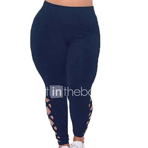 Dames Chinos Zwaar Katoen Broek Effen Zwart huismerk kopen in de aanbieding