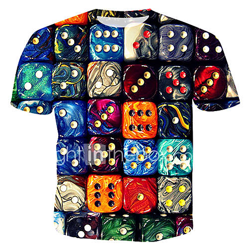 Heren Print T Shirt Katoen Kleurenblok 3D Regenboog Ronde Hals Xl huismerk kopen in de aanbieding Heren Print T Shirt Katoen Kleurenblok 3D Regenboog Ronde Hals Xl huismerk kopen in de aanbieding