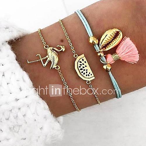 3 Stuks Dames Meerlaags Vintage Armbanden Oorbellen Armband Met Hanger Flamingo Schelp Heel Simpel Klassiek Tupsu Modieus Sieraden Goud Voor Dagelijks School Straat Uitgaan huismerk kopen in de aanbieding 3 Stuks Dames Meerlaags Vintage Armbanden Oorbellen Armband Met Hanger Flamingo Schelp Heel Simpel Klassiek Tupsu Modieus Sieraden Goud Voor Dagelijks School Straat Uitgaan huismerk kopen in de aanbieding