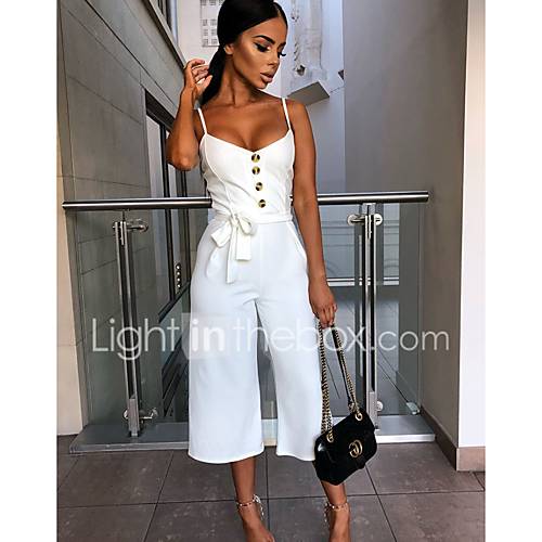 Dames Blauw Wit Zwart Jumpsuit Effen Strik Veters Patchwork M L Xl huismerk kopen in de aanbieding Dames Blauw Wit Zwart Jumpsuit Effen Strik Veters Patchwork M L Xl huismerk kopen in de aanbieding