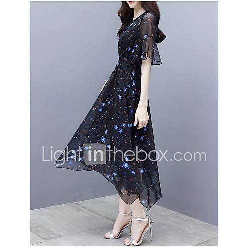 Dames Elegant Schede Jurk Kleurenblok Print Midi huismerk kopen in de aanbieding Dames Elegant Schede Jurk Kleurenblok Print Midi huismerk kopen in de aanbieding