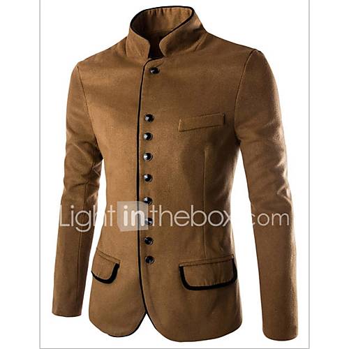 Heren Blazer Ingesneden Revers Polyester Zwart Kameel L Xl Xxl huismerk kopen in de aanbieding