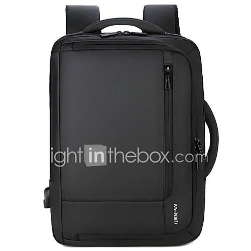 Unisex Tassen Nylon Rugzak Rits Effen Kleur Zwart huismerk kopen in de aanbieding