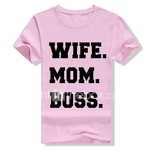 Dames Print T Shirt Letter Rood Xxl huismerk kopen in de aanbieding