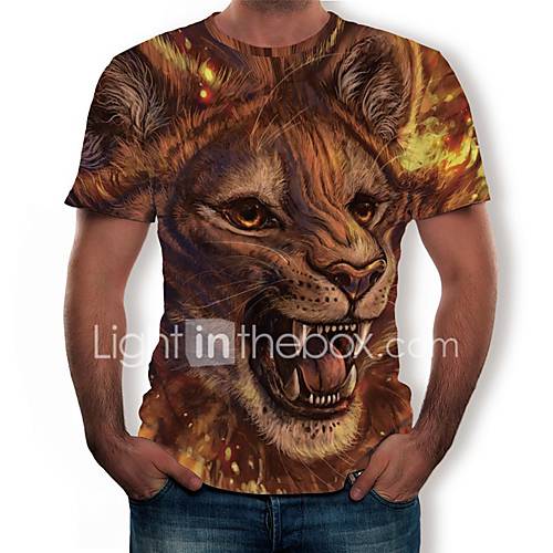 Heren Print T Shirt 3D Dier Geel Xxxl huismerk kopen in de aanbieding Heren Print T Shirt 3D Dier Geel Xxxl huismerk kopen in de aanbieding