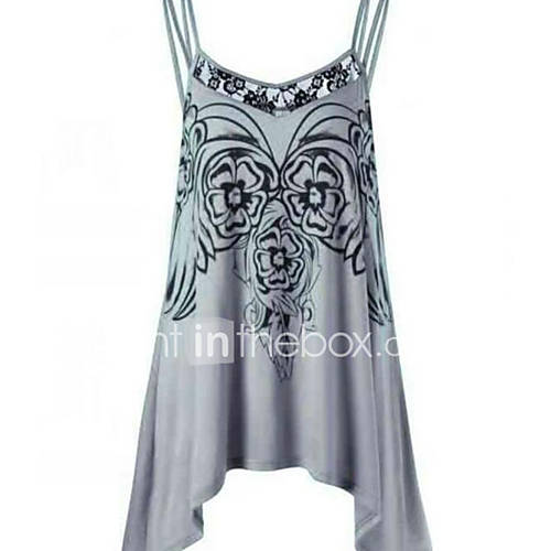 Dames Print Singlet Effen Grijs huismerk kopen in de aanbieding Dames Print Singlet Effen Grijs huismerk kopen in de aanbieding