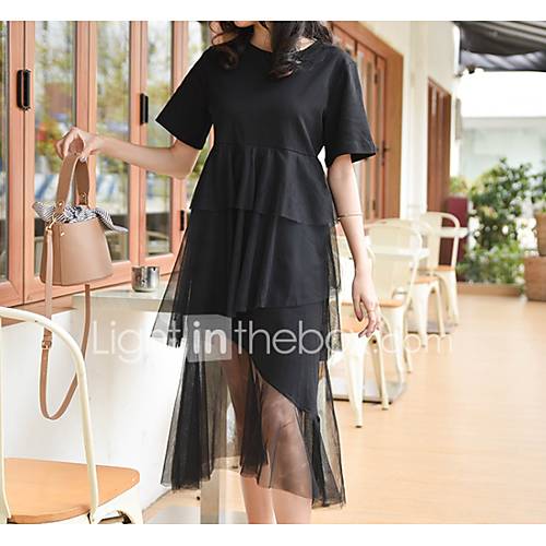 Dames Midi Tweedelige Jurk Zwart Grijs One Size huismerk kopen in de aanbieding Dames Midi Tweedelige Jurk Zwart Grijs One Size huismerk kopen in de aanbieding