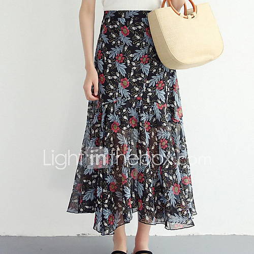 Dames A Lijn Katoen Rokken Bloemen huismerk kopen in de aanbieding