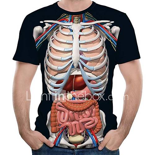 Heren Eu Vs Maat T Shirt 3D Ronde Hals Zwart Xl huismerk kopen in de aanbieding