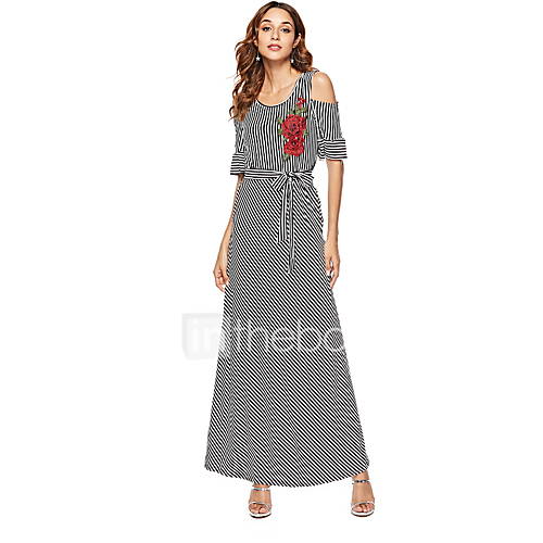 Midi Slim Damesjurk Dames Zwart M L Xl Xxl huismerk kopen in de aanbieding