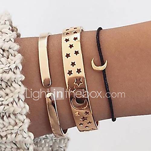 3 Stuks Dames Meerlaags Bangles Cuff Armbanden Vintage Moon Ster Heel Simpel Uniek Ontwerp Klassiek Modieus Sieraden Goud Zilver Voor Dagelijks School Straat Uitgaan huismerk kopen in de aanbieding 3 Stuks Dames Meerlaags Bangles Cuff Armbanden Vintage Moon Ster Heel Simpel Uniek Ontwerp Klassiek Modieus Sieraden Goud Zilver Voor Dagelijks School Straat Uitgaan huismerk kopen in de aanbieding